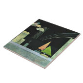 Kandinsky - Op Rest, beroemd abstract kunstwerk Tegeltje (Zijkant)