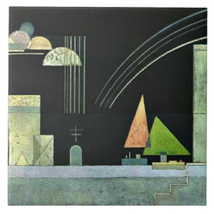 Kandinsky - Op Rest, beroemd abstracte kunstwerk Tegeltje