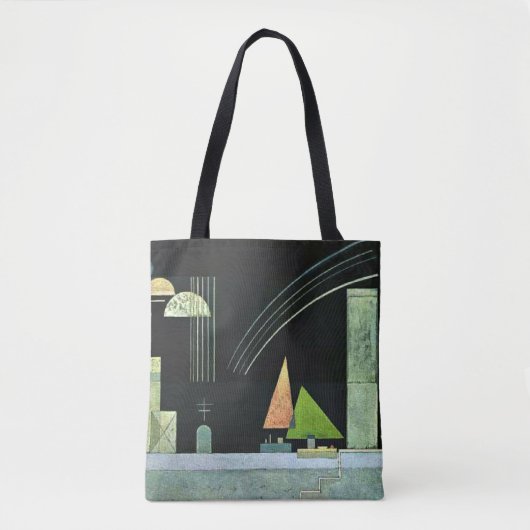 Kandinsky - Op Rest, beroemd schilderij Tote Bag (Voorkant)