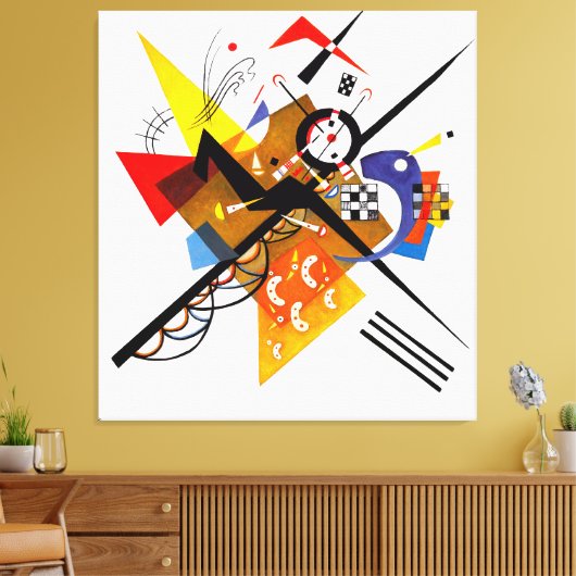 KANDINSKY - OP WIT II -1923 - Bauhaus Canvas Afdruk (Insitu (Woonkamer))