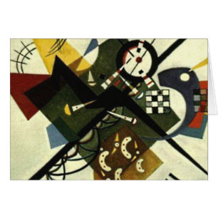 Kandinsky op wit II Abstract schilderij Kaart