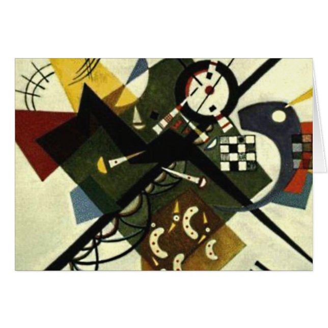 Kandinsky op wit II Abstract schilderij Kaart (Voorkant Horizontaal)