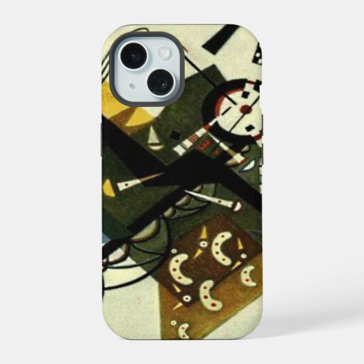 Kandinsky Op Wit II iPhone 15 Hoesje (Achterkant)