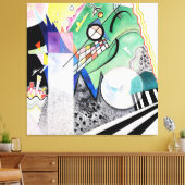 KANDINSKY - OPEN GROEN - 1923 - Bauhaus - Canvas Afdruk (Insitu (Woonkamer))