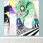 KANDINSKY - OPEN GROEN - 1923 - Bauhaus - Canvas Afdruk (Insitu (Houten vloer))