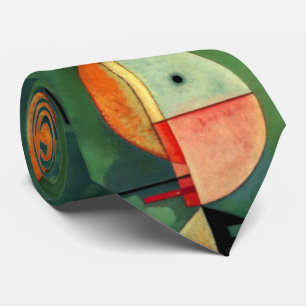 Kandinsky opwaarts groen Sinaasappel Abstract schi Stropdas
