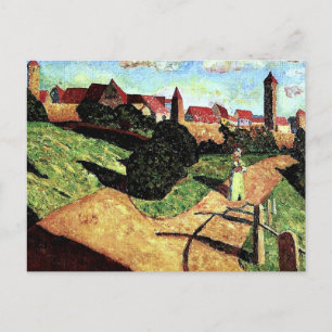 Kandinsky - Oude Stad II, kleurrijk schilderij Briefkaart