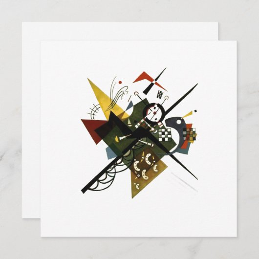 Kandinsky over Wit II - Abstracte expressionistisc Feestdagenkaart (Voorkant / Achterkant)