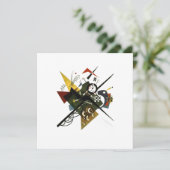 Kandinsky over Wit II - Abstracte expressionistisc Feestdagenkaart (Staand voorkant)