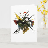 Kandinsky over Wit II - Abstracte expressionistisc Kaart (Gele Bloem)