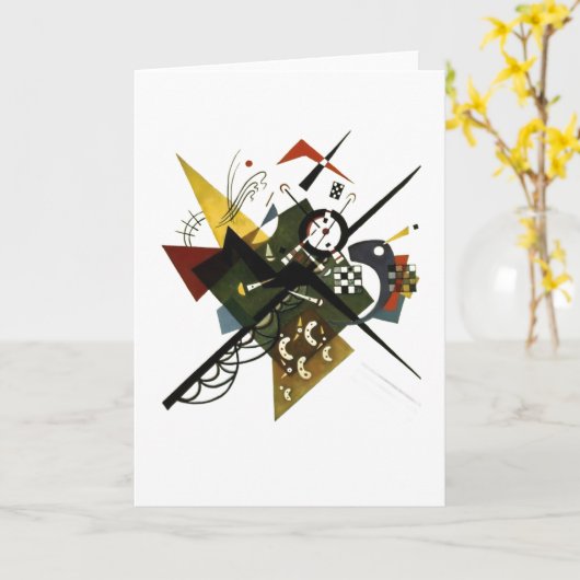 Kandinsky over Wit II - Abstracte expressionistisc Kaart (Gele Bloem)