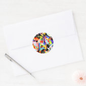 Kandinsky - Overstroming Improvisatie Ronde Sticker (Envelop)