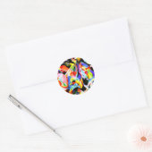 Kandinsky - Overstroming Improvisatie Ronde Sticker (Envelop)