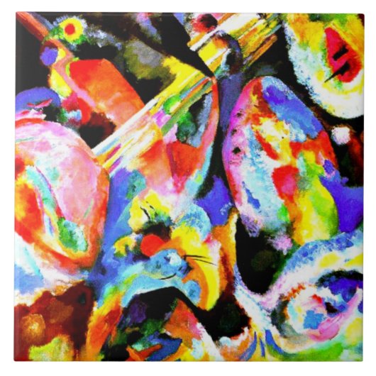 Kandinsky - Overstroming Improvisatie Tegeltje (Voorkant)