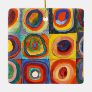 Kandinsky - pleinen met concentrische cirkels keramisch ornament