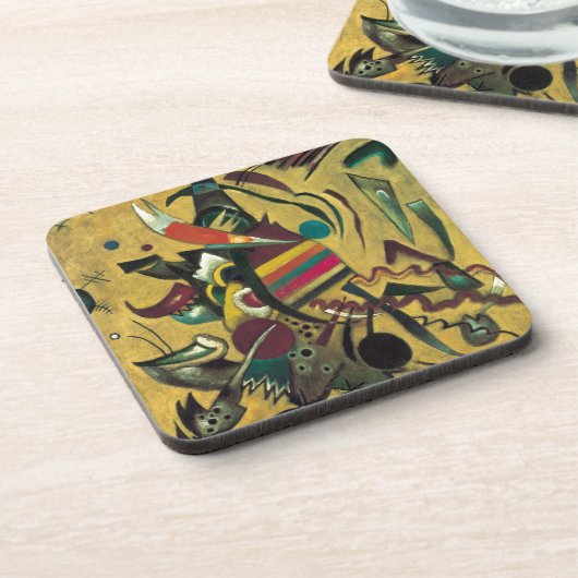 Kandinsky Points Abstract schilderen van canvas Bier Onderzetter (Linkerzijde)