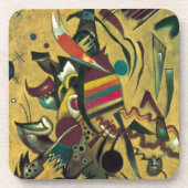 Kandinsky Points Abstract schilderen van canvas Bier Onderzetter (Voorkant)