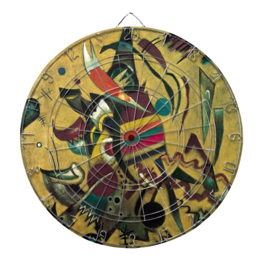 Kandinsky Points Abstract schilderen van canvas Dartbord (Voorkant)
