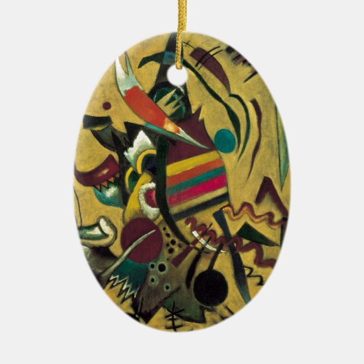 Kandinsky Points Abstract schilderen van canvas Keramisch Ornament (Voorkant)