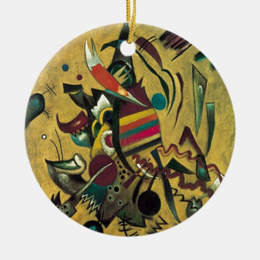 Kandinsky Points Abstract schilderen van canvas Keramisch Ornament (Voorkant)