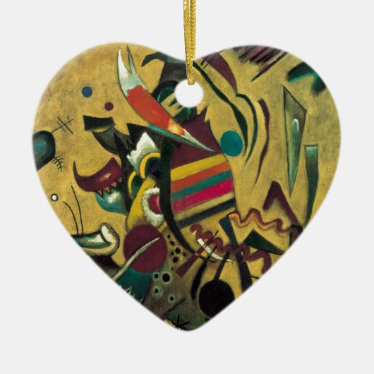 Kandinsky Points Abstract schilderen van canvas Keramisch Ornament (Voorkant)