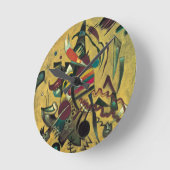 Kandinsky Points Abstract schilderen van canvas Ronde Klok (Hoek)