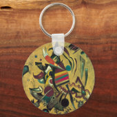 Kandinsky Points Abstract schilderen van canvas Sleutelhanger (Voorkant)