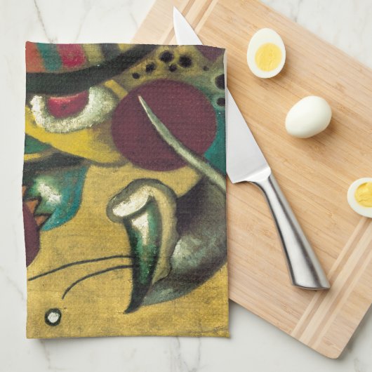 Kandinsky Points Abstract schilderen van canvas Theedoek (Quarter Fold)