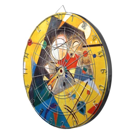 Kandinsky Quiet Harmony Abstracte Art Dartbord (Voorkant Rechts)