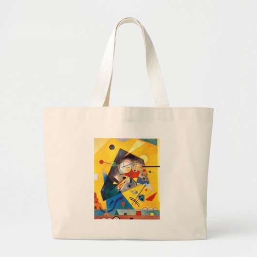Kandinsky Quiet Harmony Abstracte Art Grote Tote Bag (Voorkant)