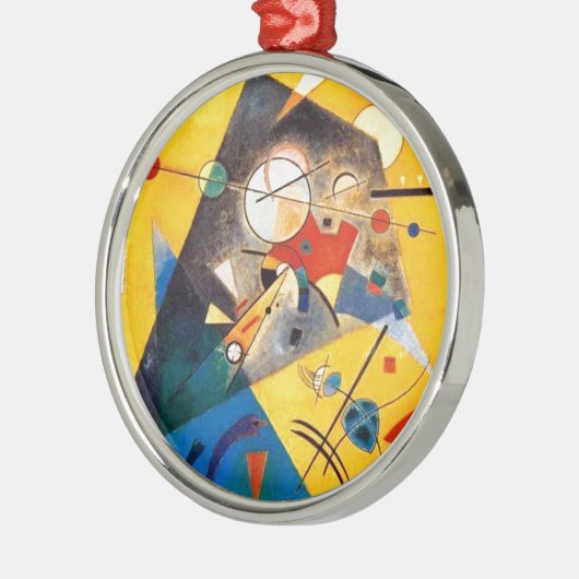 Kandinsky Quiet Harmony Abstracte Art Metalen Ornament (Links)