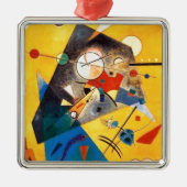Kandinsky Quiet Harmony Abstracte Art Metalen Ornament (Voorkant)