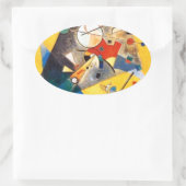 Kandinsky Quiet Harmony Abstracte Art Ovale Sticker (Tas)