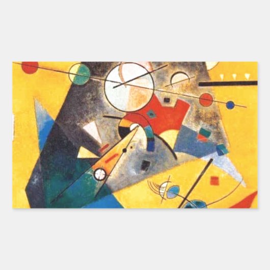 Kandinsky Quiet Harmony Abstracte Art Rechthoekige Sticker (Voorkant)