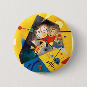 Kandinsky Quiet Harmony Abstracte Art Ronde Button 5,7 Cm