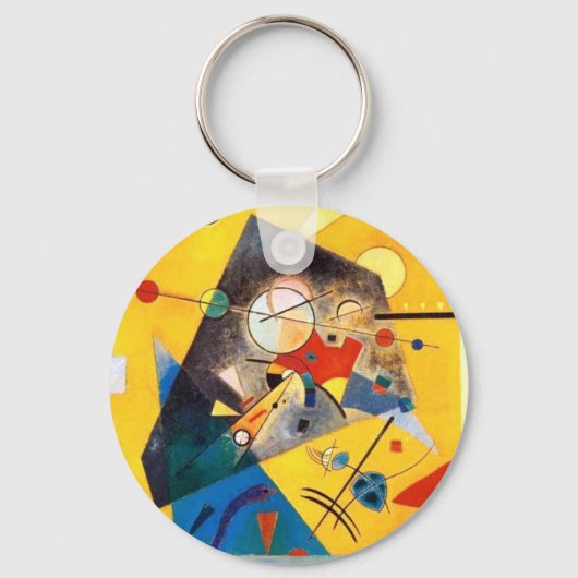 Kandinsky Quiet Harmony Abstracte Art Sleutelhanger (Voorkant)