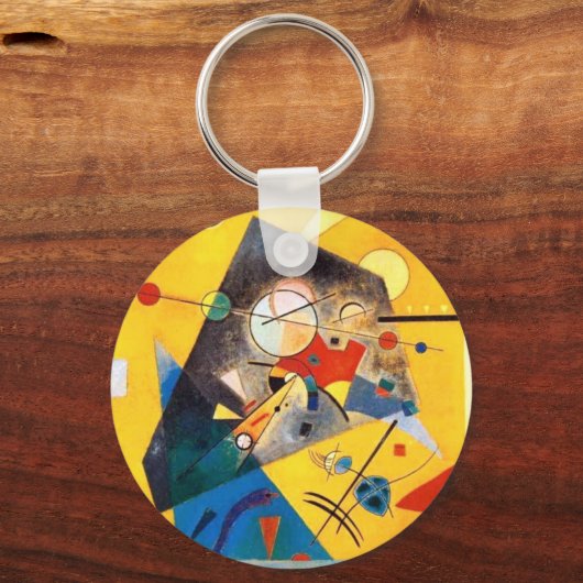 Kandinsky Quiet Harmony Abstracte Art Sleutelhanger (Voorkant)