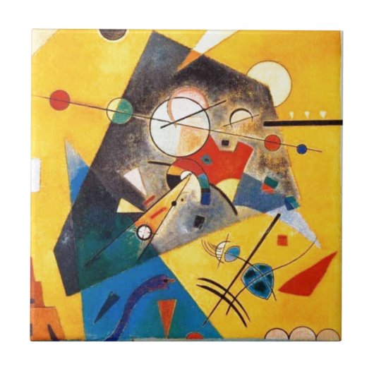 Kandinsky Quiet Harmony Abstracte Art Tegeltje (Voorkant)
