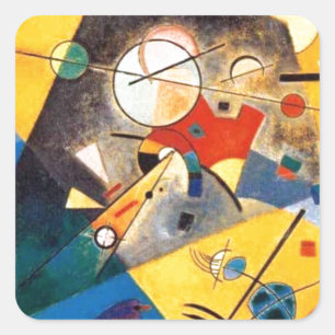Kandinsky Quiet Harmony Abstracte Art Vierkante Sticker