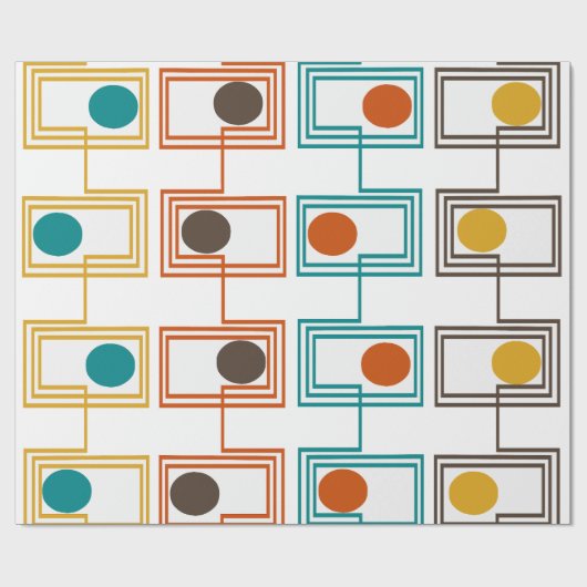 Kandinsky Rechthoeken met Ovalen Cadeaupapier (Vlak)