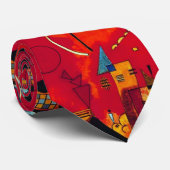 Kandinsky Red Black  Abstract Art Stropdas (Opgerold)
