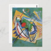 Kandinsky Red Oval Abstract Artwork Green Yellow Briefkaart (Voorkant / Achterkant)