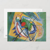 Kandinsky Red Oval Abstract Artwork Green Yellow Briefkaart (Voorkant / Achterkant)