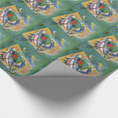 Kandinsky Red Oval Abstract Artwork Green Yellow Cadeaupapier (Hoek)