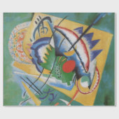 Kandinsky Red Oval Abstract Artwork Green Yellow Cadeaupapier (Vlak)