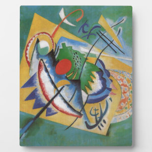 Kandinsky Red Oval Abstract Artwork Green Yellow Fotoplaat