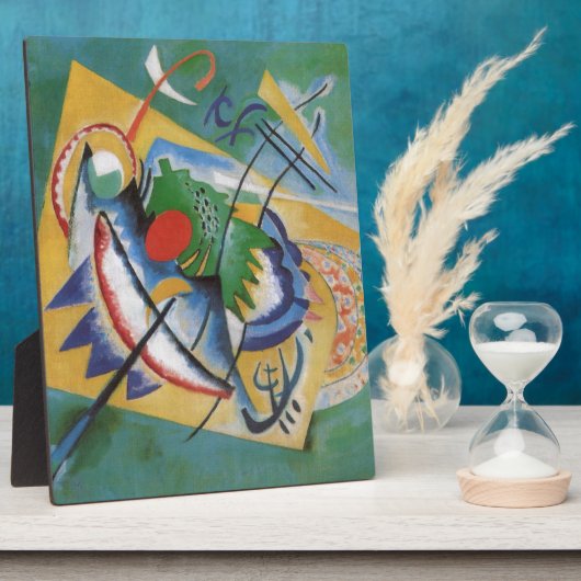 Kandinsky Red Oval Abstract Artwork Green Yellow Fotoplaat (Zijkant)