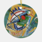 Kandinsky Red Oval Abstract Artwork Green Yellow Keramisch Ornament (Voorkant)