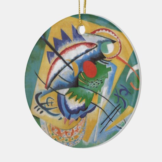 Kandinsky Red Oval Abstract Artwork Green Yellow Keramisch Ornament (Links)