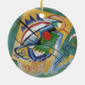 Kandinsky Red Oval Abstract Artwork Green Yellow Keramisch Ornament (Achterkant)